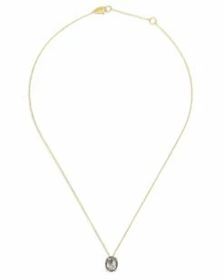 "Ipanema" Grey Rutilated Quartz, Diamonds And 18kt Gold Tiny Pendant -Nanis Sales CS35 576 G F2