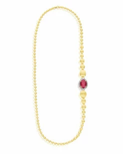 "Reverse" Gold, Diamonds, Rubies And Rock Crystal Convertible Y Necklace -Nanis Sales CS35 584 ST R
