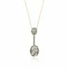 "Ipanema" Grey Rutilated Quartz, Diamonds And 18kt Bar Necklace -Nanis Sales CS4 596 ST F1