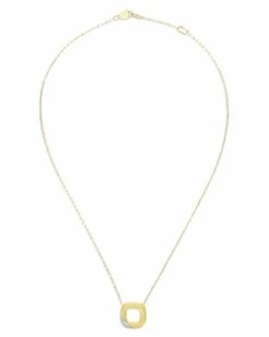 "Libera" Small Squared Gold Necklace -Nanis Sales CS6 602 ST F1