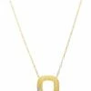 "Libera" Small Squared Gold Necklace