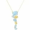 "ipanema" Gold, Aquamarine And Diamonds Necklace
