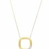 "Libera" Big Squared Gold Necklace
