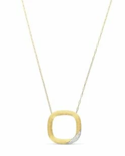 "Libera" Big Squared Gold Necklace