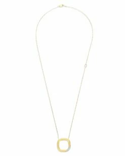 "Libera" Big Squared Gold Necklace -Nanis Sales CS7 602 ST F2 1