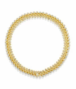 "Trasformista" Gold And Diamonds Statement Necklace