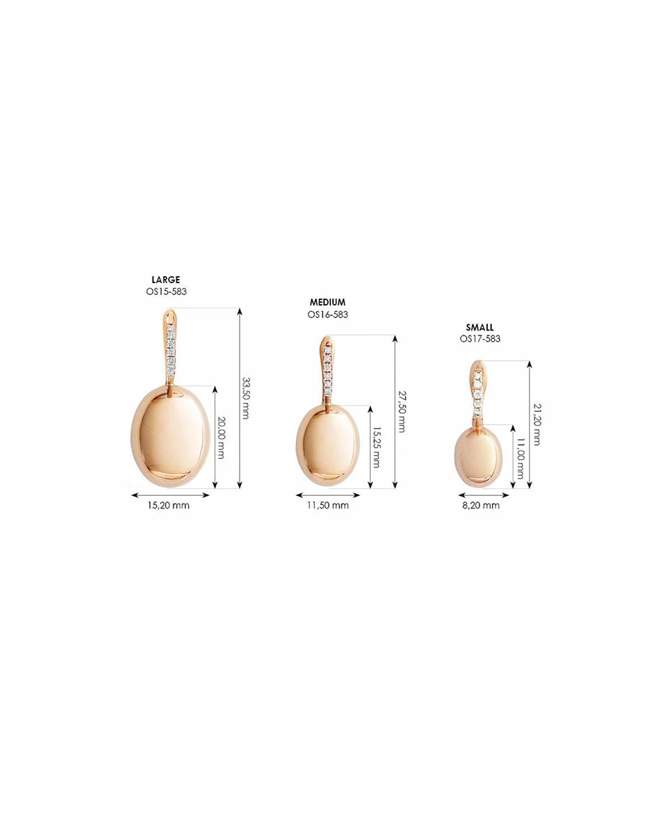 SUNSET "Ciliegine" Rose Gold Boules And Diamonds Details Earrings (small) 7 SUNSET "Ciliegine" Rose Gold Boules And Diamonds Details Earrings (small) - Image 5