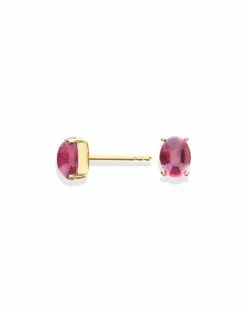 "Tourmalines" Gold And Pink Tourmaline Stud Earrings (small) -Nanis Sales OA1 598 ST F1