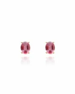 "Tourmalines" Gold And Pink Tourmaline Stud Earrings (small)