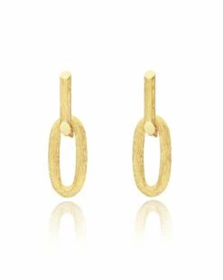 Libera Gold Elegant Oval Earrings
