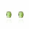 "Tourmalines" Gold And Green Tourmaline Stud Earrings (large)