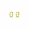 "Diva" Gold Hoop Earrings (small) -Nanis Sales OA3 608 F