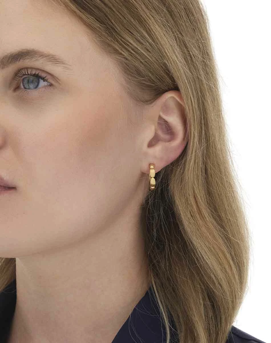 "Diva" Gold Hoop Earrings (medium) 4 "Diva" Gold Hoop Earrings (medium) - Image 2