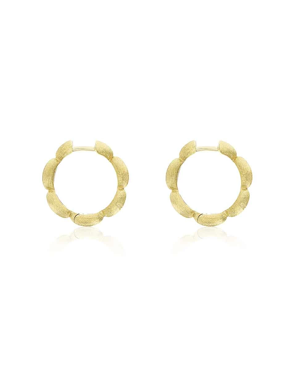 "Diva" Gold Hoop Earrings (medium) 6 "Diva" Gold Hoop Earrings (medium) - Image 4