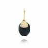 "Ciliegina" Gold And Black Onyx Ball Drop Single Earring With Diamonds Details (LARGE) -Nanis Sales OS1 599 ST F1 MONO2