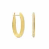 Libera Icon Small Gold Oval Hoop Earrings With Diamonds -Nanis Sales OS1 604 ST 2