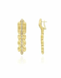 "Diva" Gold And Diamonds Pendant Earrings 7 "Diva" Gold And Diamonds Pendant Earrings -Nanis Sales OS1 608 2