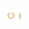 "libera" Gold And Diamonds Hoop Earrings (small)