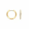 "libera" Gold And Diamonds Hoop Earrings (large) -Nanis Sales OS11 602 F1