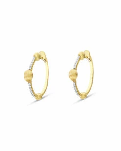 "dancing élite" Gold Amd Diamonds Hoop Earrings -Nanis Sales OS12 589 F2