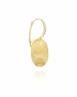 "Ciliegina" Gold Ball Drop Single Earring With Diamonds Details (LARGE) -Nanis Sales OS15 583 MONOLATO