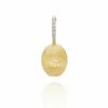 "Ciliegina" Gold Ball Drop Single Earring With Diamonds Details (MEDIUM)