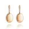 SUNSET "Ciliegine" Rose Gold Boules And Diamonds Details Earrings (medium) -Nanis Sales OS16 583 ROSE1