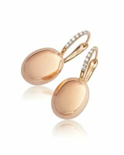SUNSET "Ciliegine" Rose Gold Boules And Diamonds Details Earrings (medium) -Nanis Sales OS16 583 ROSE3