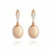SUNSET "Ciliegine" Rose Gold Boules And Diamonds Details Earrings (small) -Nanis Sales OS17 583 ROSE1