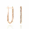 SUNSET "Libera" Medium Rose Gold Square Hoop Earrings With Diamonds -Nanis Sales OS2 602 ROSE 2 6052eba0 fde0 4954 b064 62781da0e3e5