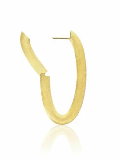 Libera Icon Big Gold Oval Hoop Earrings With Diamonds -Nanis Sales OS2 604 1