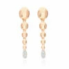 SUNSET "Ivy" Rose Gold And Diamonds Degradé Boules Pendant Earrings