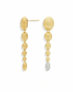 "Ivy " Gold And Diamonds Charming Drop Earrings -Nanis Sales OS21 538 ST L