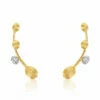 "Élite" Gold And Diamonds Twig-shaped Earrings -Nanis Sales OS21 583 ST F2