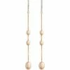 SUNSET "soffio" Rose Gold And Diamonds Long Pendant Earrings -Nanis Sales OS23 583 ROSE1
