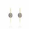 "Ipanema" Grey Rutilated Quartz, Diamonds And 18kt Gold Small Drop Earrings 2 "Ipanema" Grey Rutilated Quartz, Diamonds And 18kt Gold Small Drop Earrings -Nanis Sales OS25 576 G F1