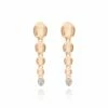 SUNSET Ivy "nuvolette" Rose Gold And Diamonds Degradé Boules Pendant Earrings