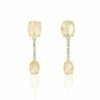 "Ipanema" Yellow Rutilated Quartz, Diamonds And 18kt Gold Bars Earrings -Nanis Sales OS3 596 1