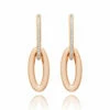 SUNSET "Libera Icon" Rose Gold And Diamonds Earrings