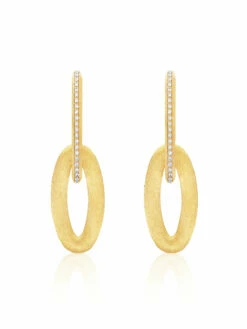 Libera Icon Gold And Diamonds Earrings -Nanis Sales OS3 604 ST F1
