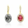 "Reverse" Ciliegine Gold, Diamonds, Rubies And Rock Crystal Double-face Ball Drop Earring (MEDIUM)