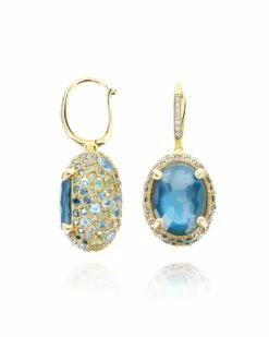 "Reverse" Ciliegine Gold, Blue Diamonds, Swiss Blue Topaz, Green Sapphires And London Blue Topaz Double-face Ball Drop Earrings (LARGE) 9 "Reverse" Ciliegine Gold, Blue Diamonds, Swiss Blue Topaz, Green Sapphires And London Blue Topaz Double-face Ball Drop Earrings (LARGE) -Nanis Sales OS33 584 2