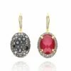 "Reverse" Ciliegine Gold, Diamonds, Rubies And Rock Crystal Double-face Ball Drop Earring (LARGE)