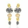 "ipanema" Grey Rutilated Quartz Drop Earrings -Nanis Sales OS36 515 GT F1