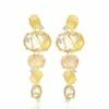 "ipanema" Yellow Rutilated Quartz Drop Earrings -Nanis Sales OS36 515 YT F1