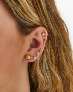 "Trilly" Gold And Diamonds Earcuff -Nanis Sales OS36 583 1