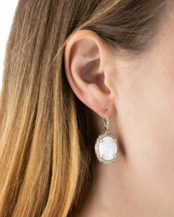 "Reverse" Ciliegine Gold, Pink Sapphires, Rubies, White Australian Opal And Diamonds Double-face Ball Drop Earrings (LARGE) -Nanis Sales OS36 584 1