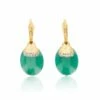 "Amazonia" Ciliegine Gold And Green Aventurine Ball Drop Earrings With Diamonds Details (LARGE) -Nanis Sales OS4 603 2