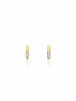 "Libera" Small Squared Gold Earrings -Nanis Sales OS5 602 ST F2