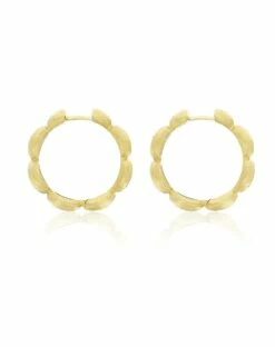 "Diva" Gold And Diamonds Hoop Earrings (large) 9 "Diva" Gold And Diamonds Hoop Earrings (large) -Nanis Sales OS5 608 L